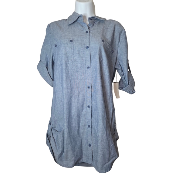 Allison Brittney Tops - Allison Brittney Blue Button Down Shirt